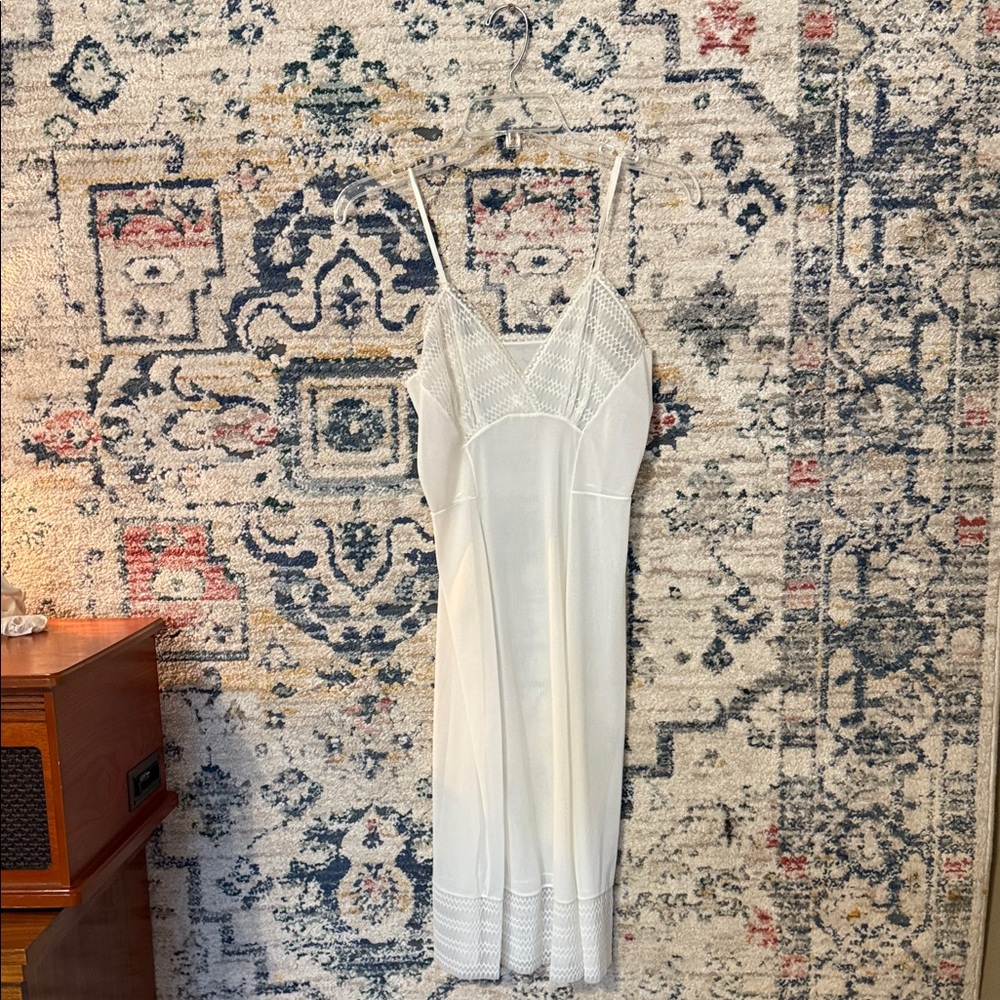 Vintage Cream Lace Trim Chemise